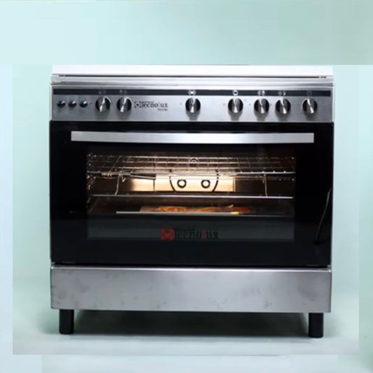 Cuisinière 5 feux Technolux 90X60 Inox avec grille